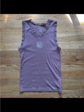 American eagle lace trim south of France tank top